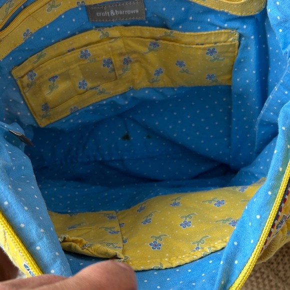 Croft & Barrow Quilted Floral Shoulder Bag Zip Top Purse Pockets Double Handles - Picture 6 of 7